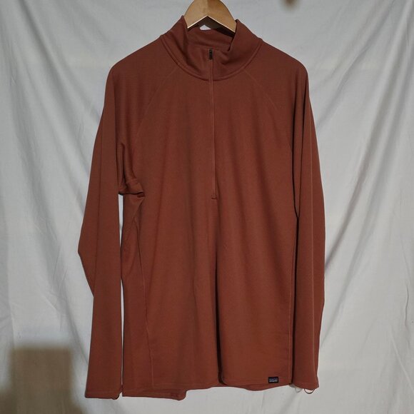 Patagonia #44447 Men's Capilene Midweight Zip-Neck Pullover Redtail Rust Sz XL* - Picture 1 of 5